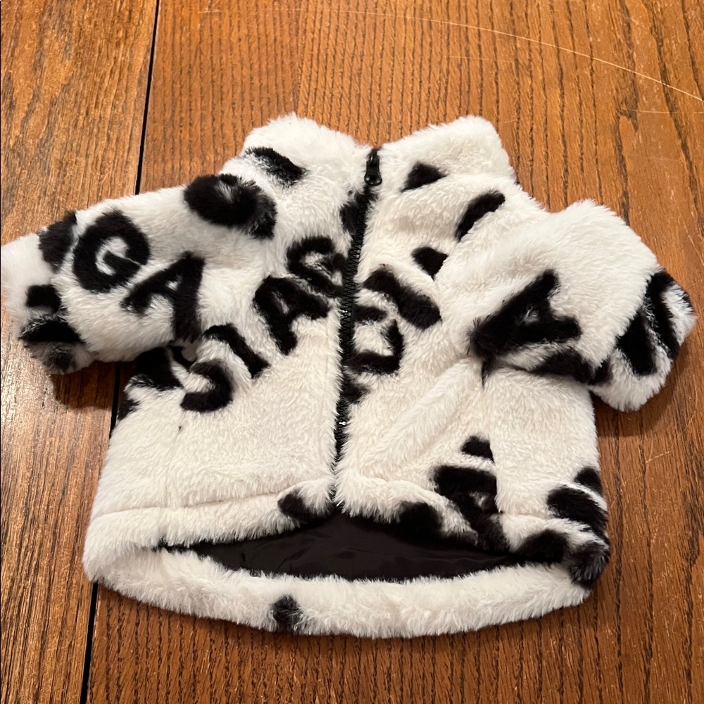 Black and White Faux Fur Jacket